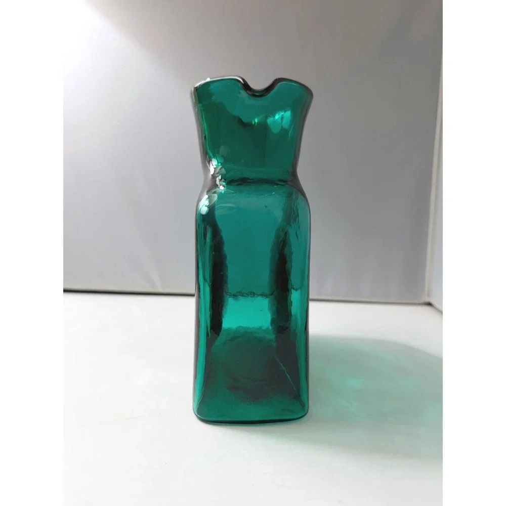 Blenko Water Bottle 384M Mini Hand Blown Glass Double Spout 2021